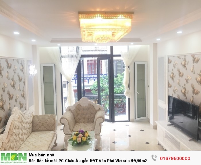 Bán liền kề mới PC Châu Âu gần KĐT Văn Phú Victoria HĐ,50m2*4T, 4.1 tỷ có gara ôtô