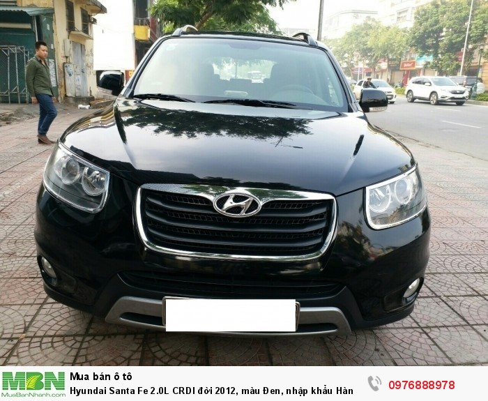 Hyundai Santa Fe 2.0L CRDI đời 2012, màu Đen, nhập khẩu Hàn Quốc