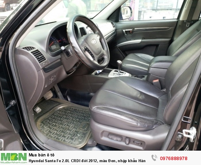 Hyundai Santa Fe 2.0L CRDI đời 2012, màu Đen, nhập khẩu Hàn Quốc