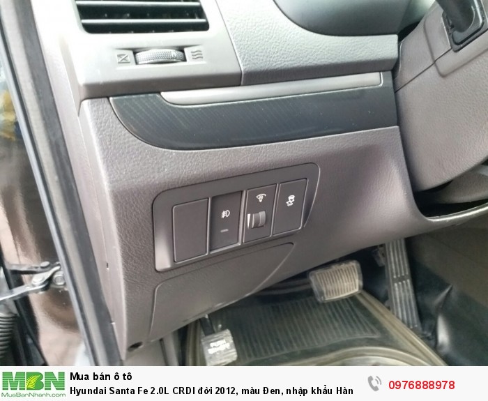 Hyundai Santa Fe 2.0L CRDI đời 2012, màu Đen, nhập khẩu Hàn Quốc