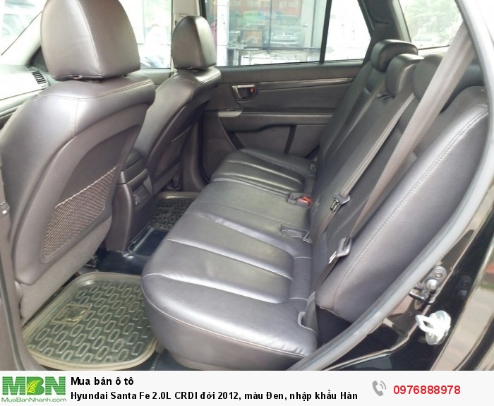 Hyundai Santa Fe 2.0L CRDI đời 2012, màu Đen, nhập khẩu Hàn Quốc