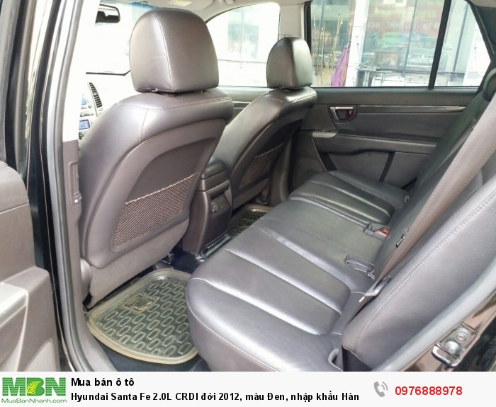 Hyundai Santa Fe 2.0L CRDI đời 2012, màu Đen, nhập khẩu Hàn Quốc
