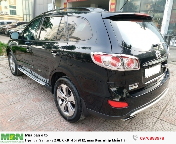 Hyundai Santa Fe 2.0L CRDI đời 2012, màu Đen, nhập khẩu Hàn Quốc