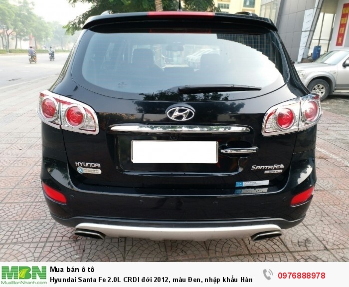 Hyundai Santa Fe 2.0L CRDI đời 2012, màu Đen, nhập khẩu Hàn Quốc
