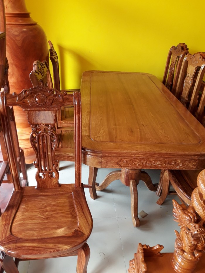 Bộ bàn ăn gỗ hương 8 ghế bàn vuông - BBA111 - Đồ Gỗ Sơn Đông miễn ...