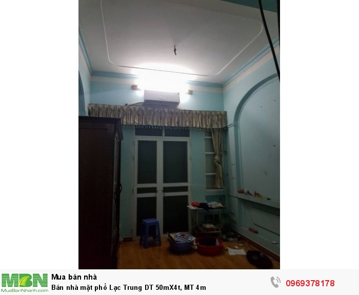 Bán nhà mặt phố Lạc Trung DT 50mX4t, MT 4m