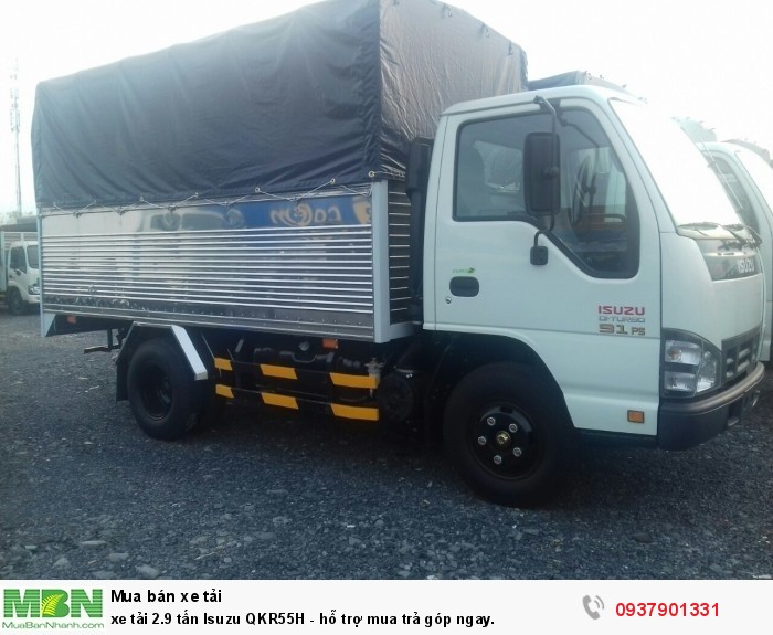 xe tải 2.9 tấn Isuzu QKR55H - hỗ trợ mua trả góp ngay.