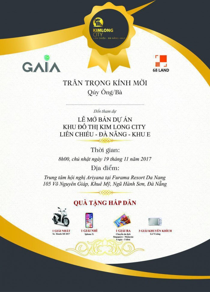 Mở bán Dự Án Kim Long City ngày 19/11 sắp đến Liên hệ nhận thư mời tham dự