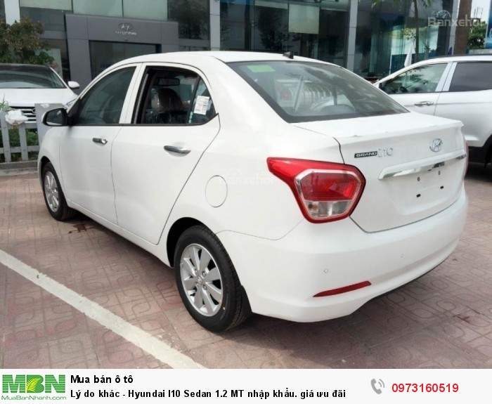 Hyundai I10 Sedan 1.2 MT nhập khẩu. giá ưu đãi