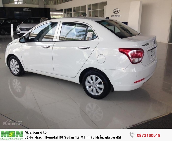 Hyundai I10 Sedan 1.2 MT nhập khẩu. giá ưu đãi