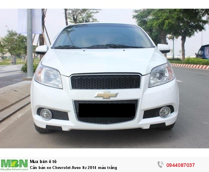 Cần bán xe Chevrolet Aveo ltz 2014 màu trắng