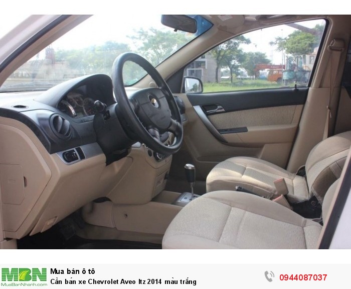Cần bán xe Chevrolet Aveo ltz 2014 màu trắng