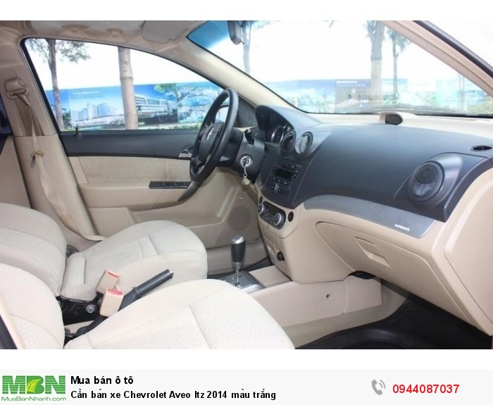 Cần bán xe Chevrolet Aveo ltz 2014 màu trắng