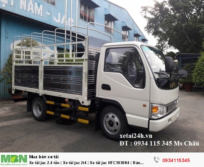 Xe tải jac 2.4 tấn | Xe tải jac 2t4 | Xe tải jac HFC1030K4 | Bán xe tải jac 2 Tấn 4 trả góp.