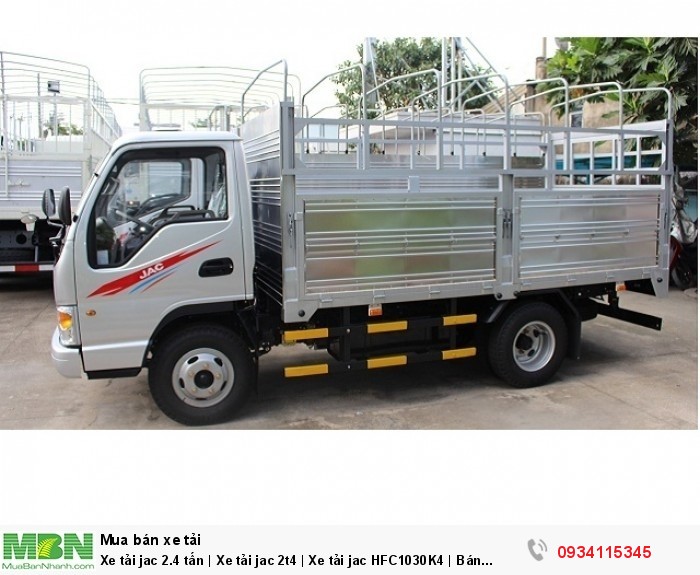 Xe tải jac 2.4 tấn | Xe tải jac 2t4 | Xe tải jac HFC1030K4 | Bán xe tải jac 2 Tấn 4 trả góp.