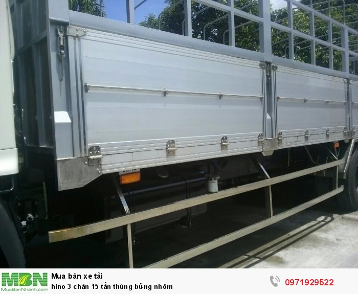 hino 3 chân 15 tấn thùng bửng nhôm