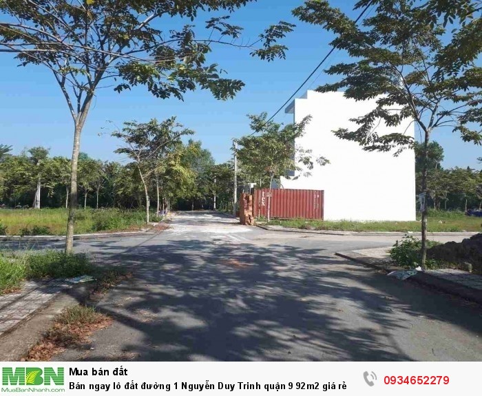 Bán ngay lô đất đường 1 Nguyễn Duy Trinh quận 9 92m2 giá rẻ