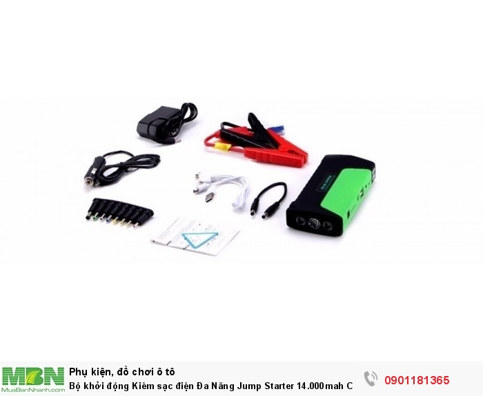 Bộ khởi động Kiêm sạc điện Đa Năng Jump Starter 14.000mah Cho Ô Tô - MSN181309