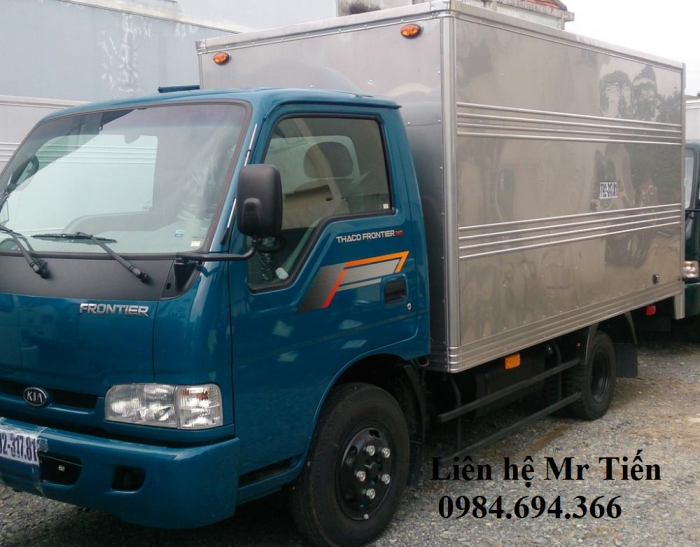 Xe tải Thaco Kia 1,25 tấn thùng mui phủ bạt, thùng kín, liên hệ để có giá ưu đãi