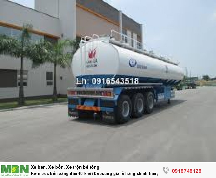 Rơ mooc bồn xăng dầu 40 khối Doosung  giá rẻ hàng chính  hãng