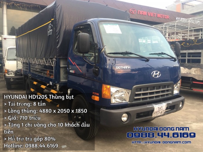 Xe tải Hyundai HD120S nâng tải 8 tấn Đô Thành