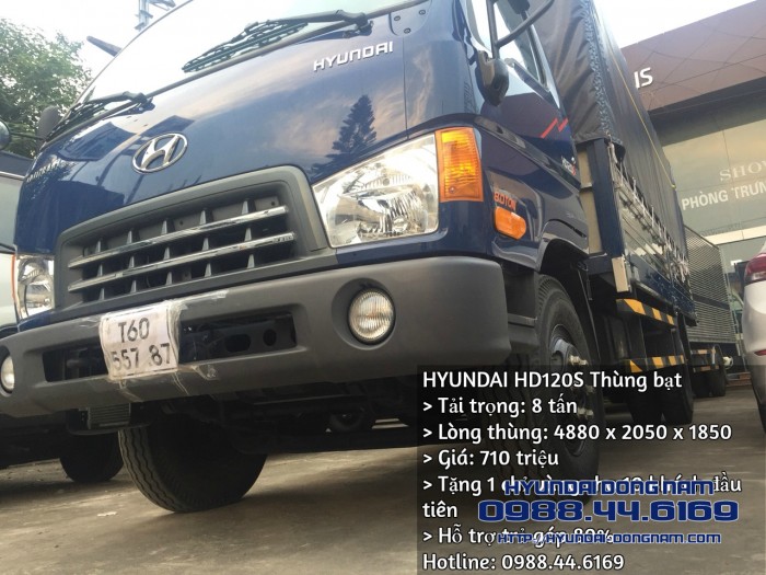 Xe tải Hyundai HD120S nâng tải 8 tấn Đô Thành