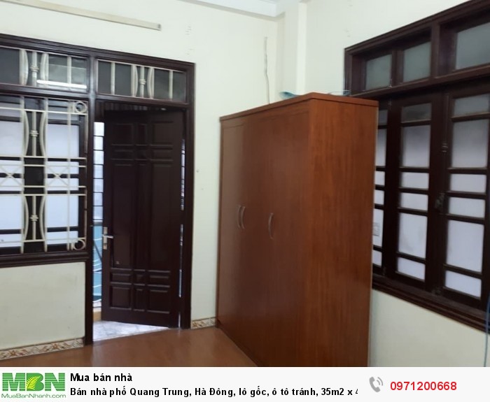 Bán nhà phố Quang Trung, Hà Đông, lô gốc, ô tô tránh, 35m2 x 4T, 2.5 tỷ thương lượng!