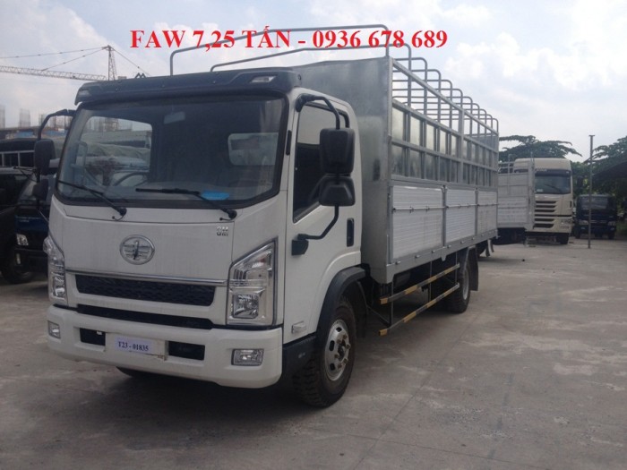 Bán xe faw 7,25 tấn thùng dài 6m3,máy khỏe cầu to,cabin Isuzu hiện đại