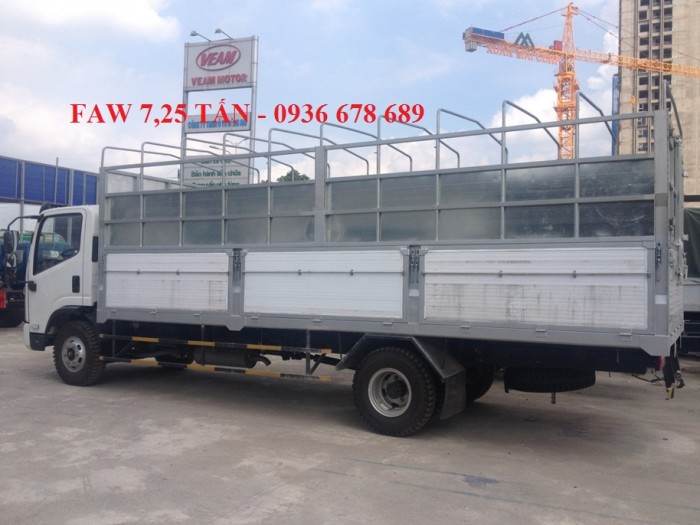 Bán xe faw 7,25 tấn thùng dài 6m3,máy khỏe cầu to,cabin Isuzu hiện đại