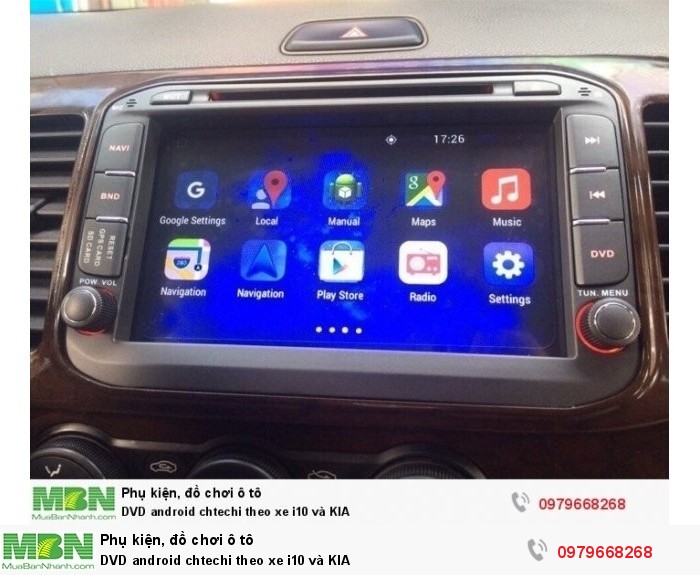 DVD android chtechi theo xe i10 và KIA