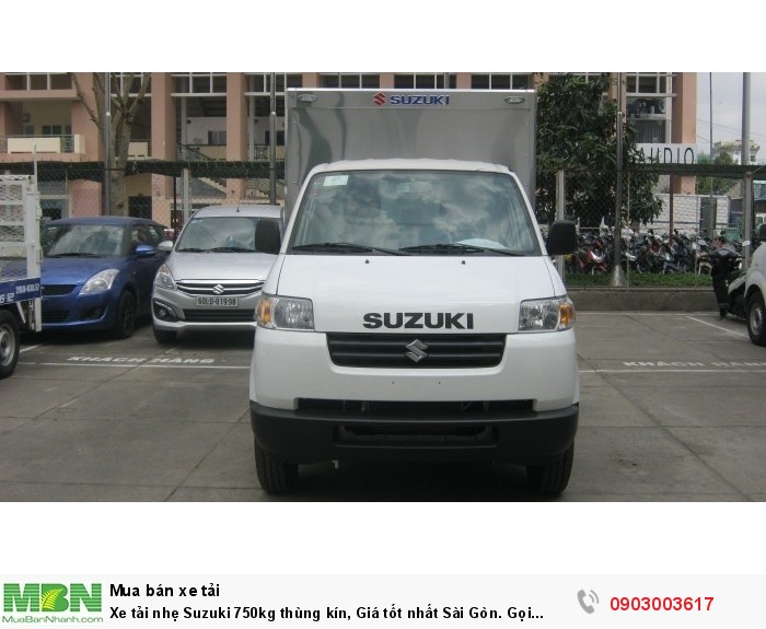 Xe tải nhẹ Suzuki 750kg thùng kín, Giá tốt nhất Sài Gòn. Gọi ngay: 0903.003.617