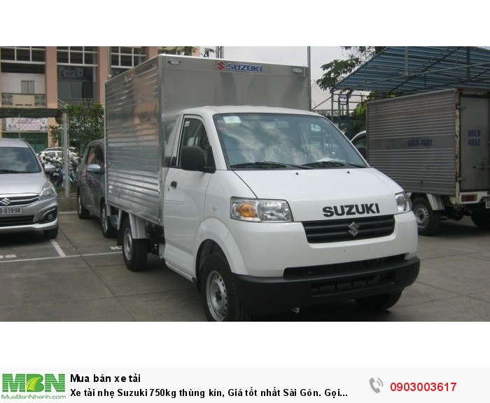 Xe tải nhẹ Suzuki 750kg thùng kín, Giá tốt nhất Sài Gòn. Gọi ngay: 0903.003.617