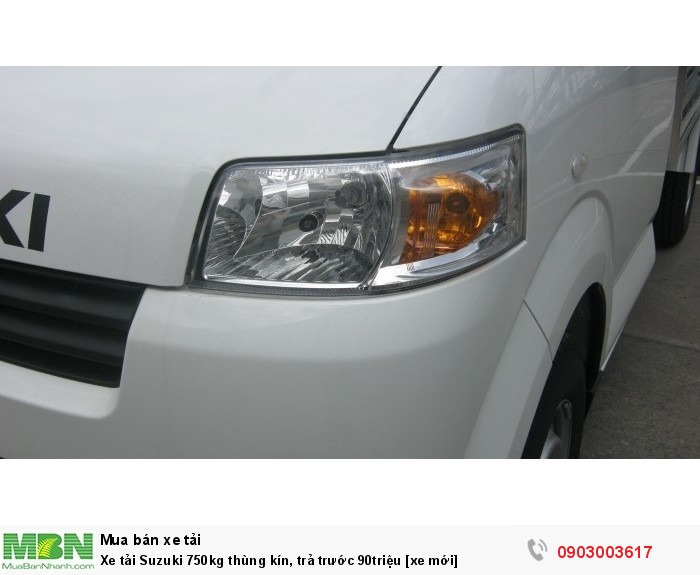 Xe tải Suzuki 750kg thùng kín, trả trước 90triệu [xe mới]