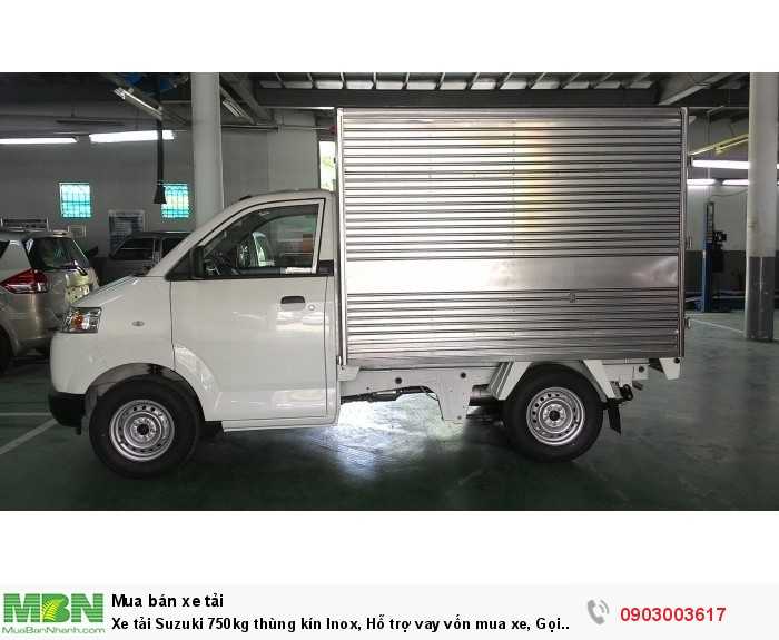 Xe tải Suzuki 750kg thùng kín Inox, Hỗ trợ vay vốn mua xe, Gọi ngay: 0903.003.617