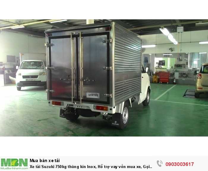 Xe tải Suzuki 750kg thùng kín Inox, Hỗ trợ vay vốn mua xe, Gọi ngay: 0903.003.617