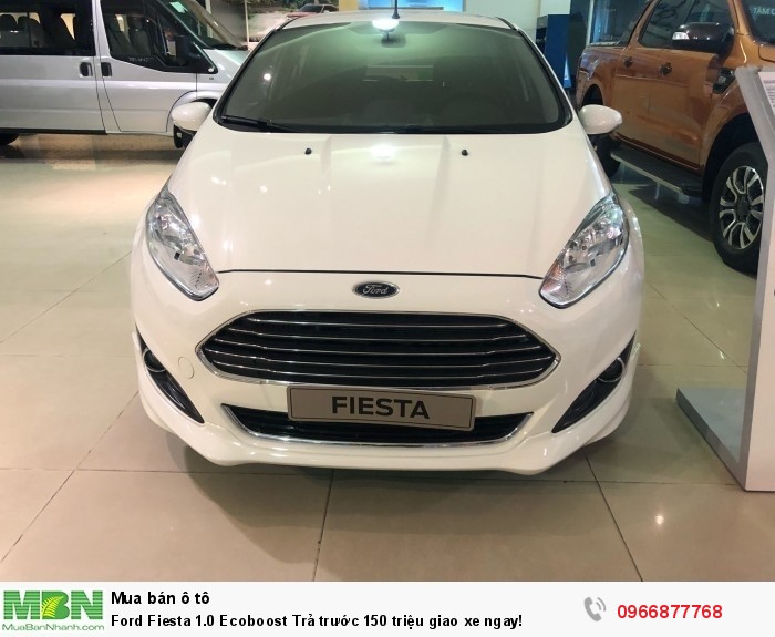 Ford Fiesta 1.0 Ecoboost Trả trước 150 triệu giao xe ngay!