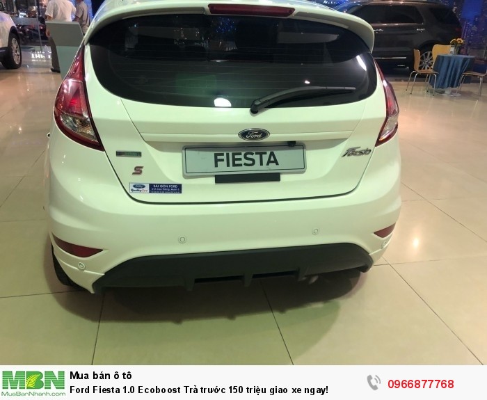 Ford Fiesta 1.0 Ecoboost Trả trước 150 triệu giao xe ngay!