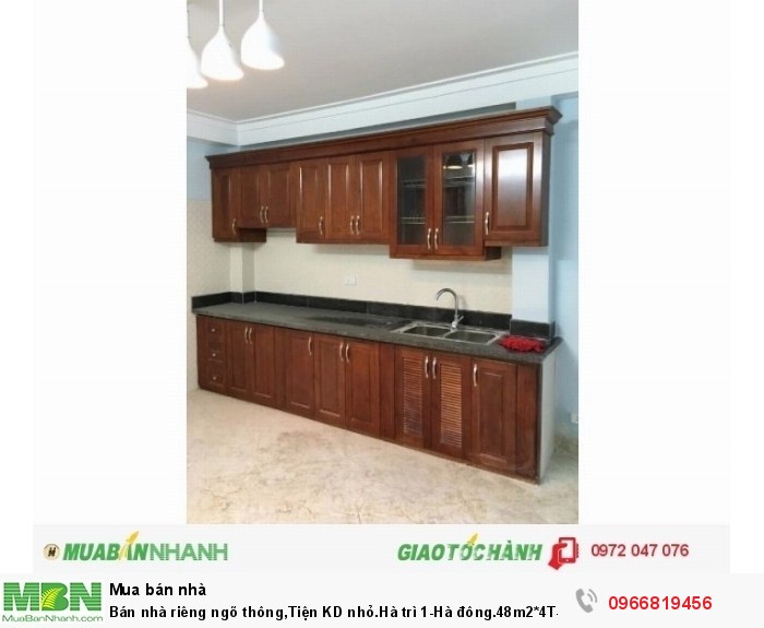 Bán nhà riêng ngõ thông,Tiện KD nhỏ.Hà trì 1-Hà đông.48m2*4T-Full nội thất.2.55 tỷ.