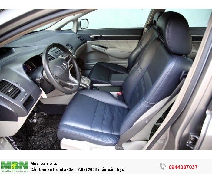 Cần bán xe Honda Civic 2.0at 2008 màu xám bạc