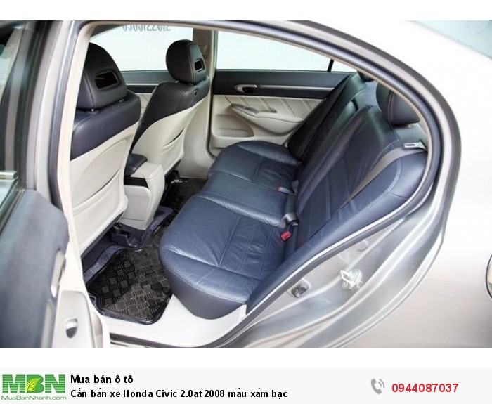 Cần bán xe Honda Civic 2.0at 2008 màu xám bạc