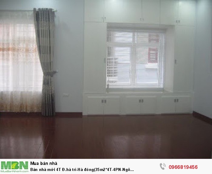 ​Bán nhà mới 4T Đ.hà trì-Hà đông(35m2*4T-4PN-Ngõ thông-Hướng:TB).2.05 tỷ
