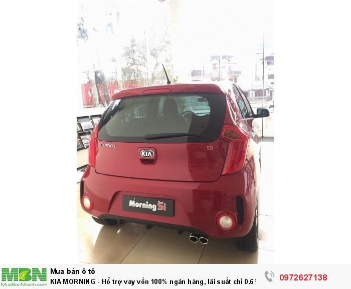 KIA MORNING - Hỗ trợ vay vốn 100% ngân hàng, lãi suất chỉ 0.6%/ tháng