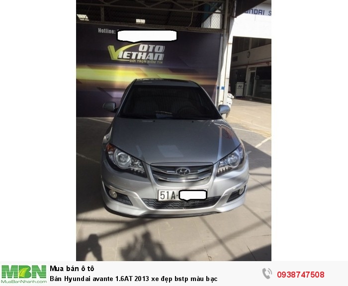 Bán Hyundai avante 1.6AT 2013 xe đẹp bstp màu bạc
