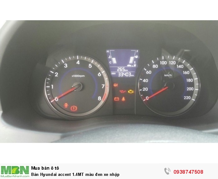 Bán Hyundai accent 1.4MT màu đen xe nhập