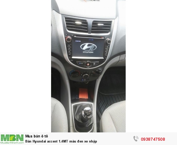 Bán Hyundai accent 1.4MT màu đen xe nhập