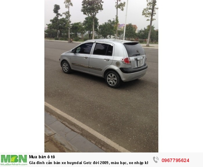 Gia đình cần bán xe Hyundai Getz đời 2009, màu bạc, xe nhập khẩu Hàn Quốc