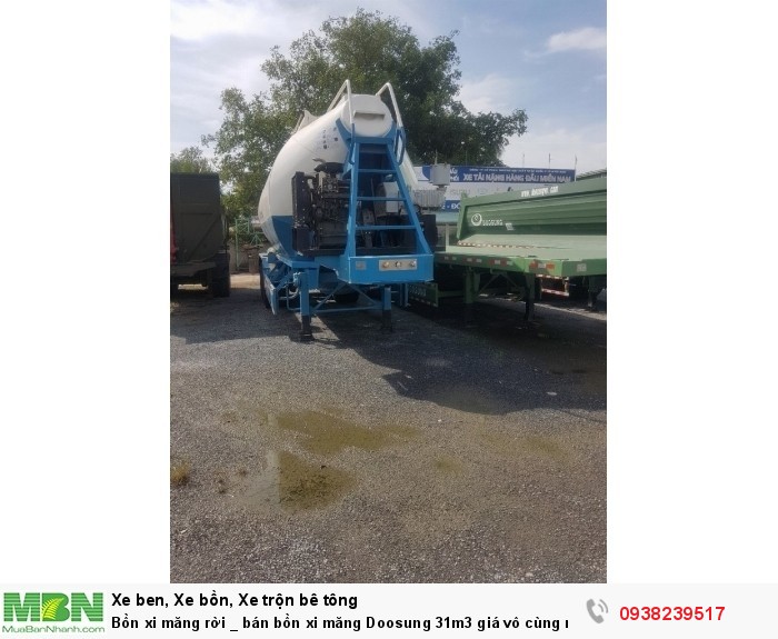 Bồn xi măng rời, bán bồn xi măng Doosung 31m3 giá vô cùng rẻ