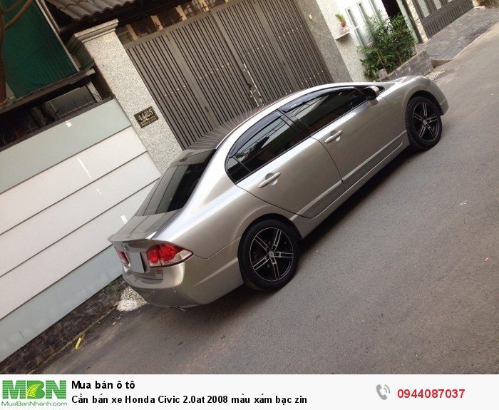 Cần bán xe Honda Civic 2.0at 2008 màu xám bạc zin