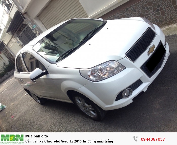 Cần bán xe Chevrolet Aveo ltz 2015 tự động màu trắng