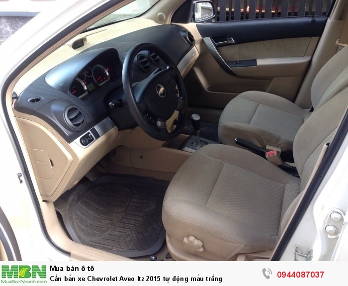 Cần bán xe Chevrolet Aveo ltz 2015 tự động màu trắng